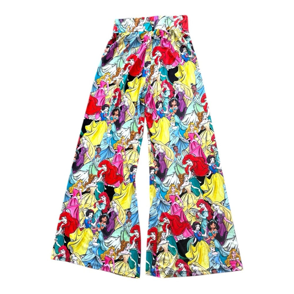 Disney Multicolor Princess Print Flare Pants
